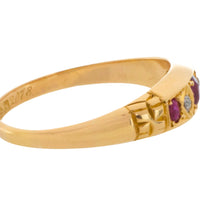 Edwardian ruby and old cut diamond ring from 1913-Antique rings-The Antique Ring Shop