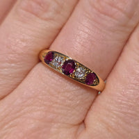 Edwardian ruby and diamond ring from 1911