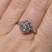 Antique five old cut diamond ring