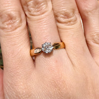 Old cut diamond solitaire ring