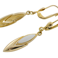 Opal pendant earrings-Earrings-The Antique Ring Shop