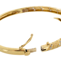 18 carat snake bracelet with diamonds and sapphires-Bracelets-The Antique Ring Shop