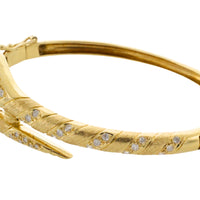 18 carat snake bracelet with diamonds and sapphires-Bracelets-The Antique Ring Shop