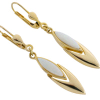 Opal pendant earrings-Earrings-The Antique Ring Shop