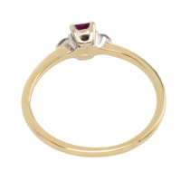Ruby and diamond ring in 18 carat gold-Vintage Rings-The Antique Ring Shop