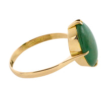 Cabochon jade ring in 14 carat gold-Vintage Rings-The Antique Ring Shop