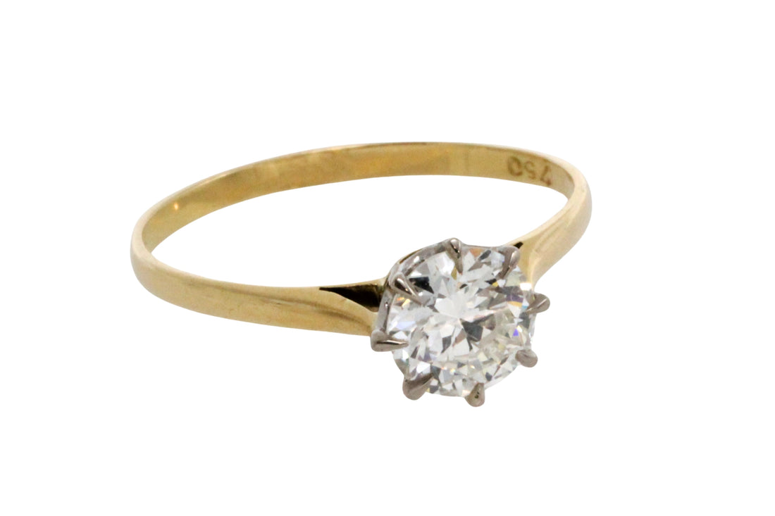 .80 carat diamond solitaire ring-engagement rings-The Antique Ring Shop