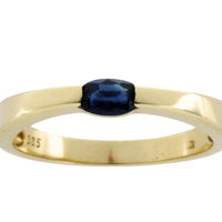 Single stone sapphire ring-Vintage Rings-The Antique Ring Shop