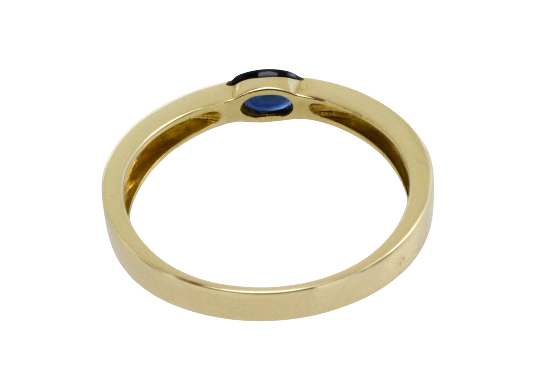 Single stone sapphire ring-Vintage Rings-The Antique Ring Shop