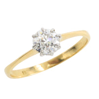 Edwardian old cut diamond solitaire ring-engagement rings-The Antique Ring Shop