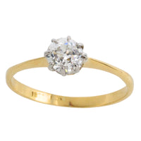 Edwardian old cut diamond solitaire ring-engagement rings-The Antique Ring Shop