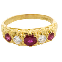 Vintage ruby and diamond ring-Vintage Rings-The Antique Ring Shop