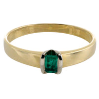 Emerald ring in 14 carat gold-Vintage Rings-The Antique Ring Shop