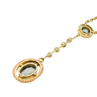 Vintage aquamarine and pearl collier-Pendants-The Antique Ring Shop