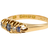 Edwardian sapphire and diamond ring from 1905-Antique rings-The Antique Ring Shop