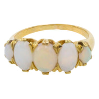 Edwardian five stone opal ring-The Antique Ring Shop