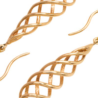Spiral earrings in 18 carat gold-Earrings-The Antique Ring Shop