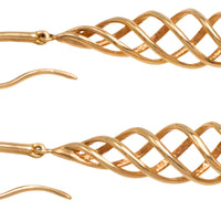 Spiral earrings in 18 carat gold-Earrings-The Antique Ring Shop