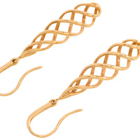 Spiral earrings in 18 carat gold-Earrings-The Antique Ring Shop