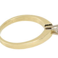 Diamond solitaire ring in yellow and white gold-engagement rings-The Antique Ring Shop