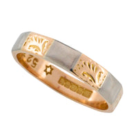 Vintage yellow and white gold wedding band