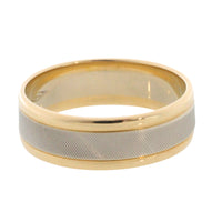 Yellow and white gold wedding band