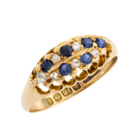 Edwardian sapphire and diamond ring from 1905-Antique rings-The Antique Ring Shop
