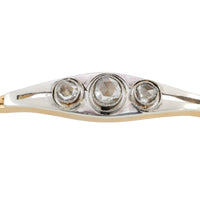 Rose diamond bracelet in 14 carat gold and silver