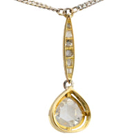 Rose diamond pendant in 18 carat gold