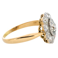 Edwardian old cut diamond cluster ring in 18 carat gold-Antique rings-The Antique Ring Shop