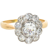 Edwardian old cut diamond cluster ring in 18 carat gold-Antique rings-The Antique Ring Shop
