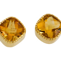 Citrine earrigs in 18 carat gold