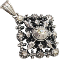 Rose diamond pendant in silver