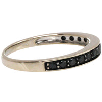 White gold ring with sapphires