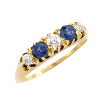 Edwardian sapphire and diamond ring