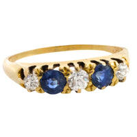Edwardian sapphire and diamond ring