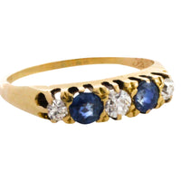 Edwardian sapphire and diamond ring