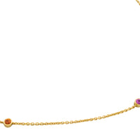 Tourmaline and citrine necklace in 18 carat gold