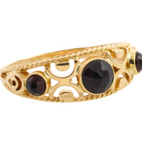 Garnet filigree ring in 14 carat gold-Vintage Rings-The Antique Ring Shop