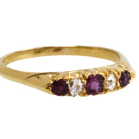 Edwardian ruby and old cut diamond ring-Antique rings-The Antique Ring Shop
