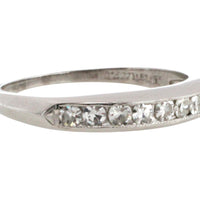 Platinum ring with diamonds