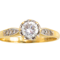 Vintage diamanten ring van 18 karaat goud