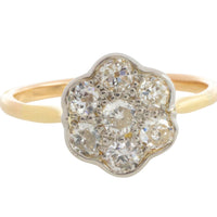 Edwardian old cut diamond cluster ring-Antique rings-The Antique Ring Shop