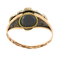 Victorian mourning paste and pearl ring