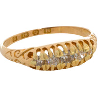 Victorian five stone old cut diamond ring from 1883-Antique rings-The Antique Ring Shop