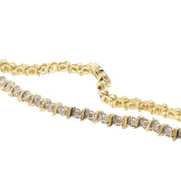 Vintage diamond bracelet in yellow and white gold-Bracelets-The Antique Ring Shop