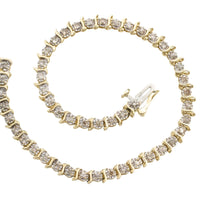 Vintage diamond bracelet in yellow and white gold-Bracelets-The Antique Ring Shop