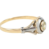 Rose diamond 18 carat white and yellow gold ring-The Antique Ring Shop