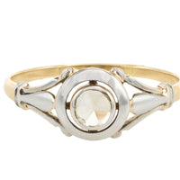 Rose diamond 18 carat white and yellow gold ring-The Antique Ring Shop