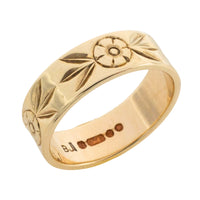 Vintage ring met bloemmotief
